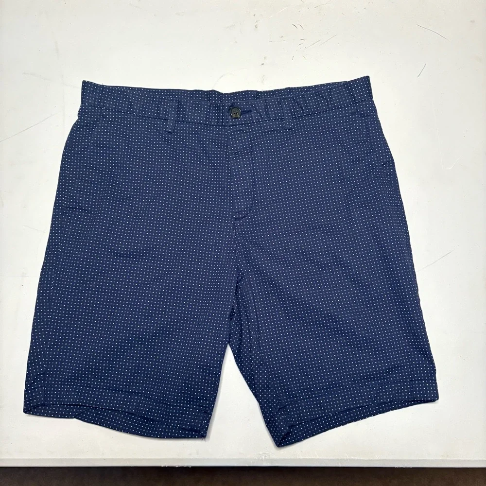 Michael Kors Dark Blue Patterned Men's Shorts - Picture 2 of 13